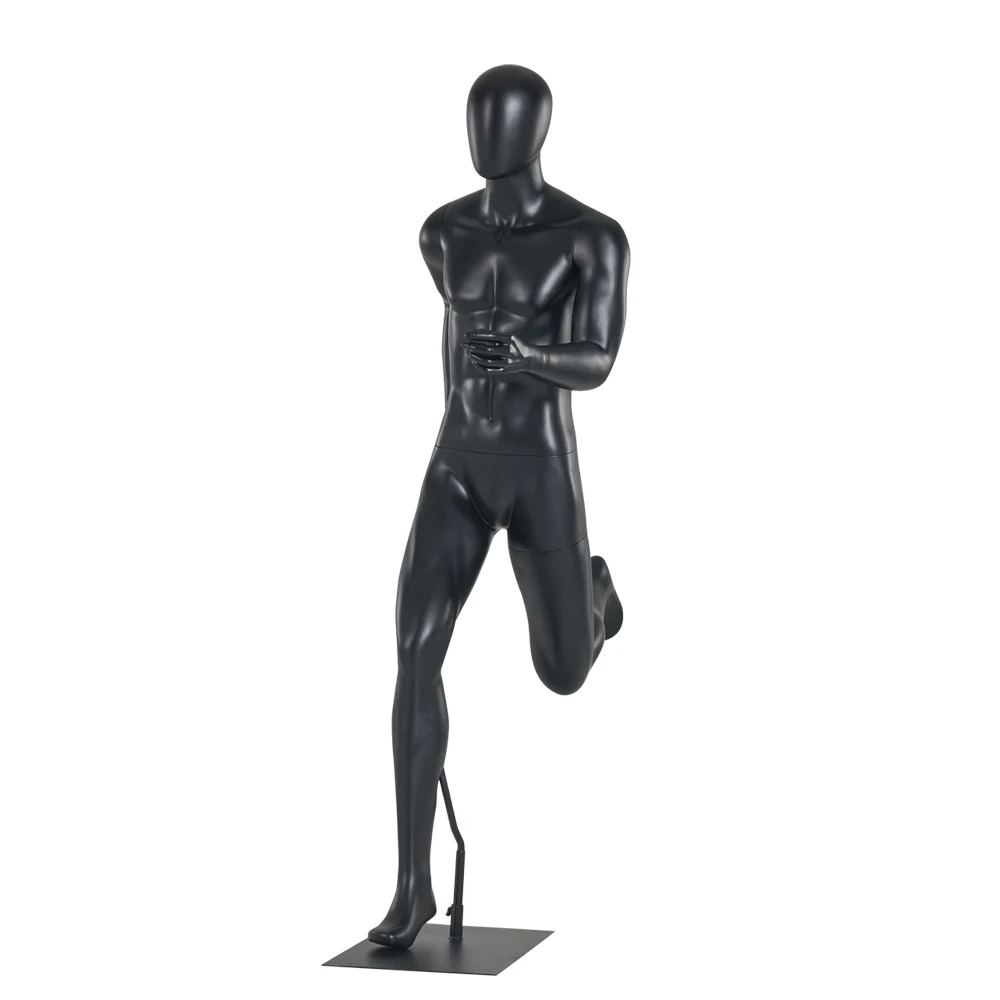 Black Muscle Men Sports Running Male Display Mannequin Sport Model