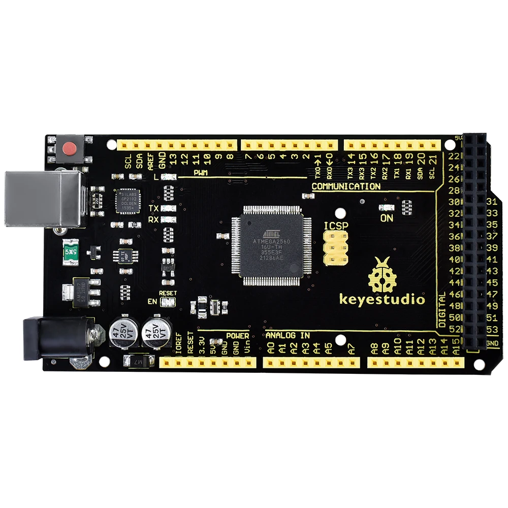 Keyestudio MEGA Development 2560 R3 Board Compatible with Arduino Mega 2560 Microcontroller Board