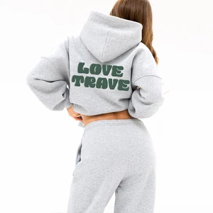 Women's Oversized Hoodie Set Casual Sportswear Sweatshirt with Graphic Pullover Loose Fit for Autumn Season Hoodie Set