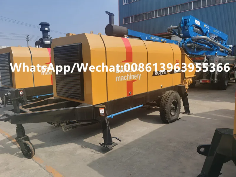 Электрический/дизельный маленький портативный бетононасос с дистанционным управлением для