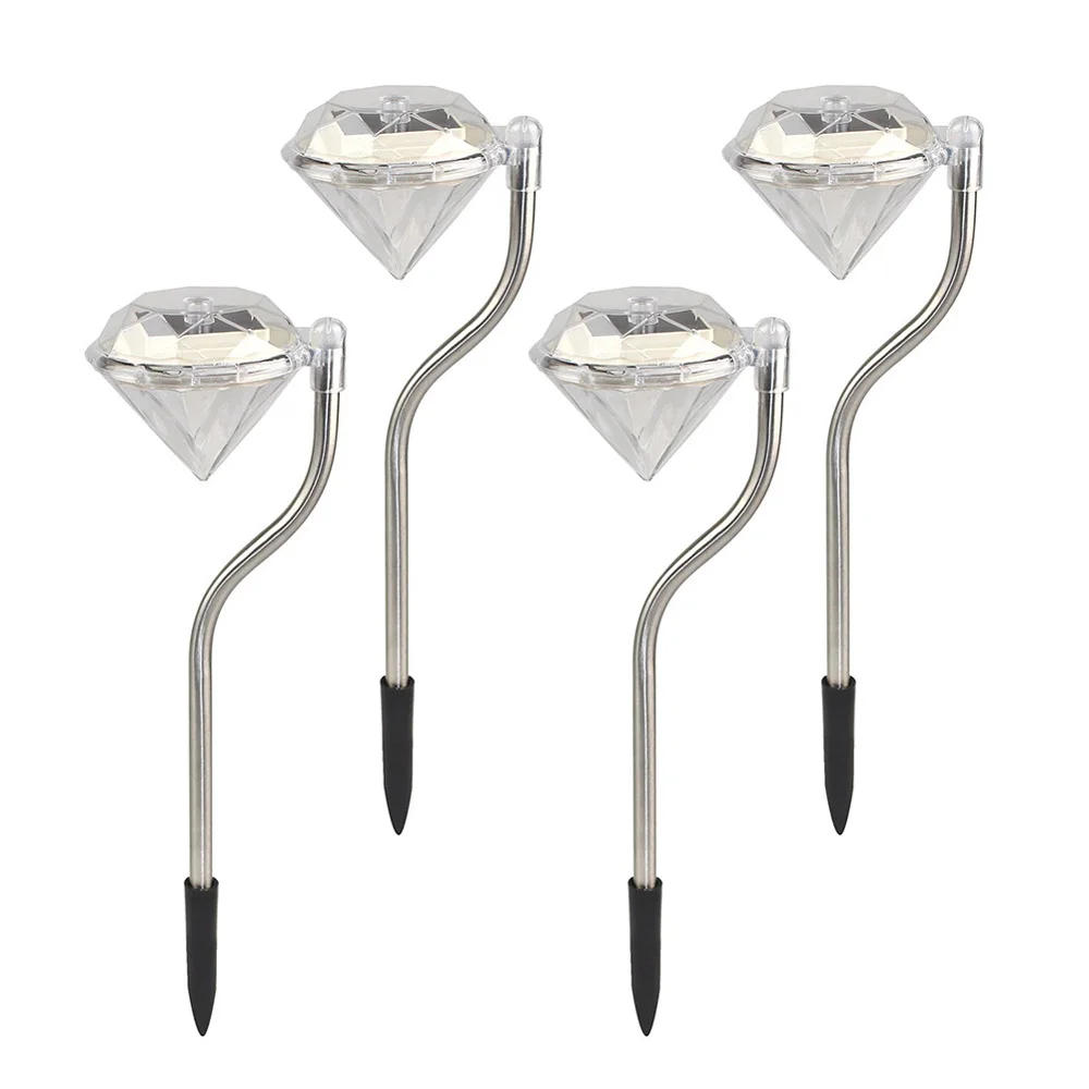 Stainless Steel Diamond-Shape solar garden light decorative lawn lamp  Outdoor garden decoration light