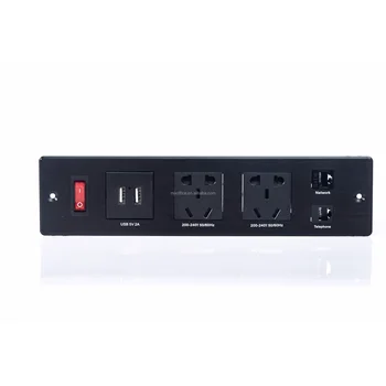 Smart Office Tabletop Extension Socket /Power Strip Multifunction Table Socket Customized Interface For Conference Table