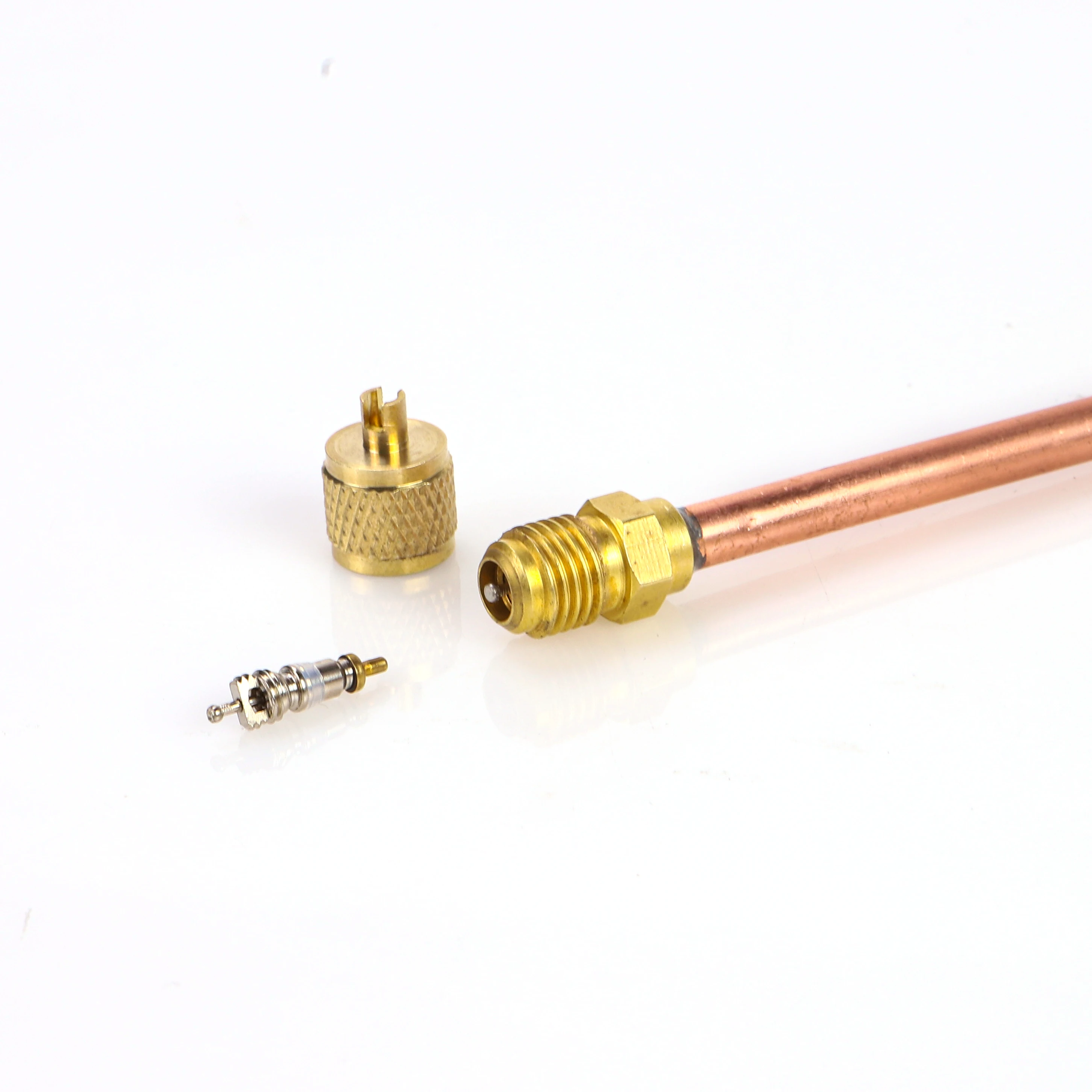 Hailiang Refrigerant R410a Brass Copper Gas Charging Valve Pin AC Refrigeration Valve Pipe Fittings