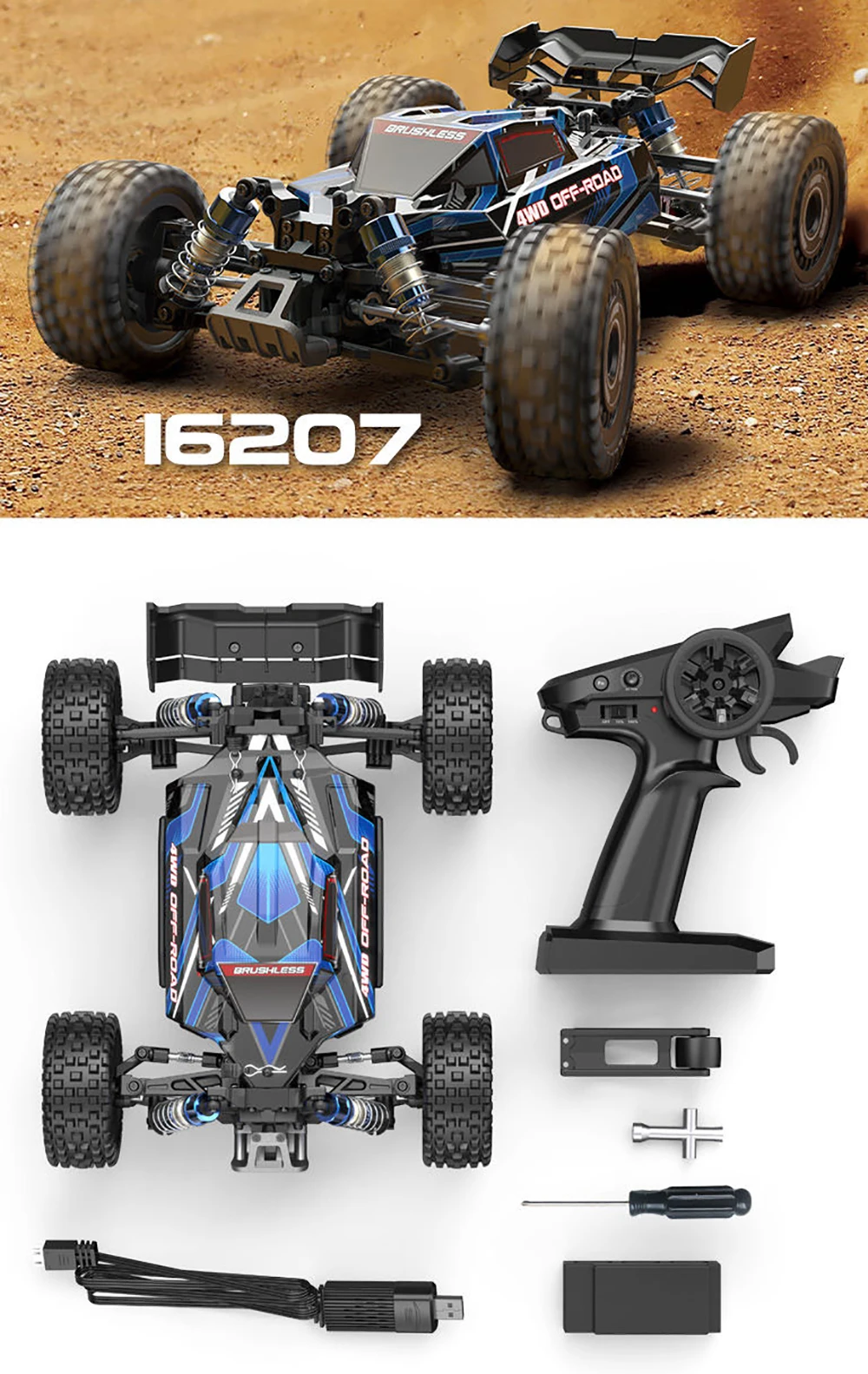MJX Hyper Go 16207 RC Car - 4WD Electric off-Road Racing