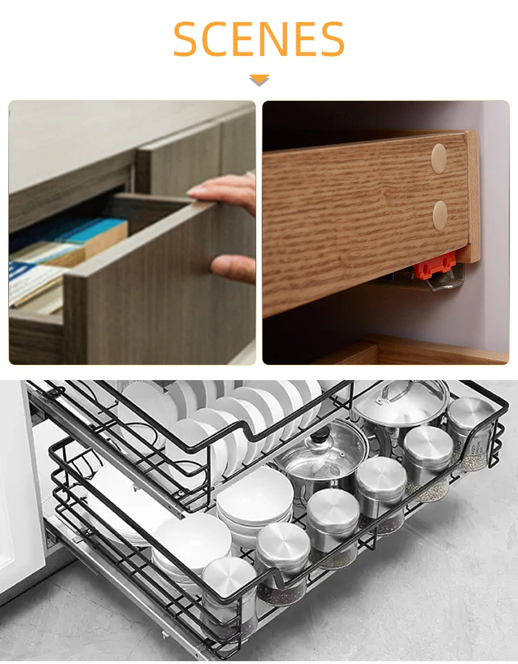 Hoone Rieles Push To Open Soft Close Under Mount Drawer Slide Rail ...