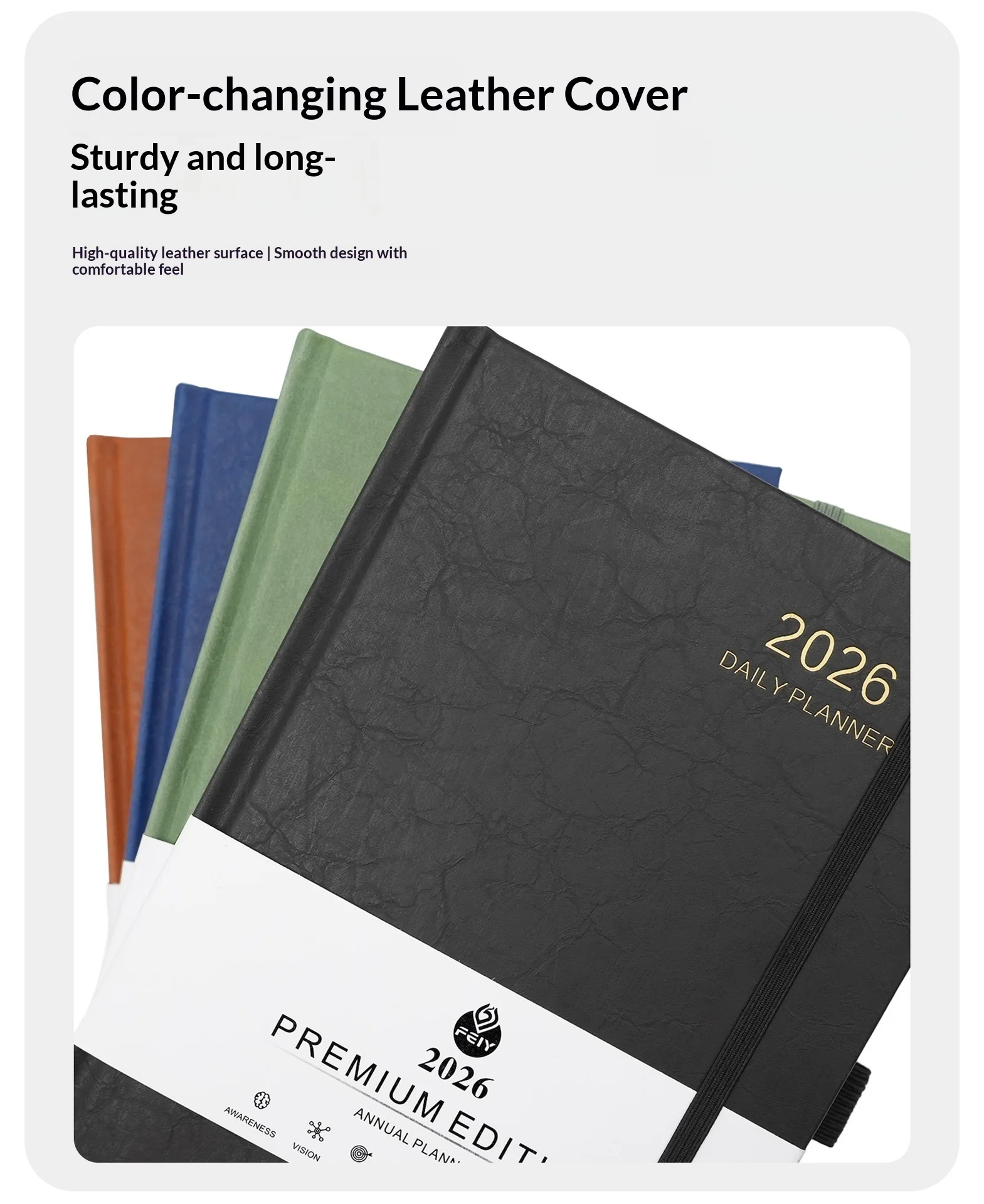 2026 Schedule, Daily Plan, Calendar, Efficiency Manual, Notebook, Enterprise Customizable LOGO preview 3