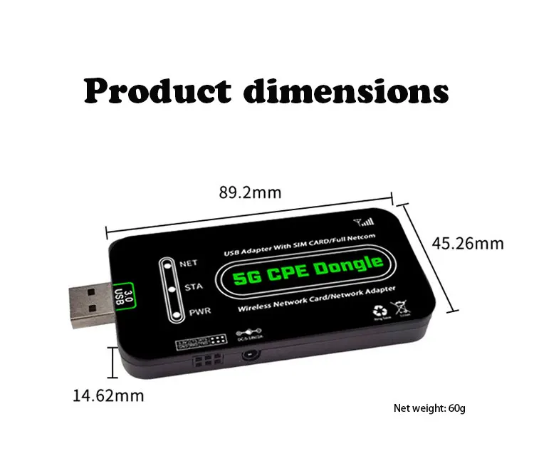 Portable 5G CPE Dongle USB Quectel RM520N-GL 5G Dongle with Sim Slot