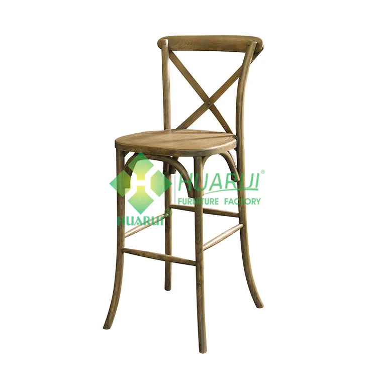 Huarui Modern Solid Wood X Chair Crossback Stack for Outdoor Farmhouse Wedding Events Hotels-Versatile Furniture Design