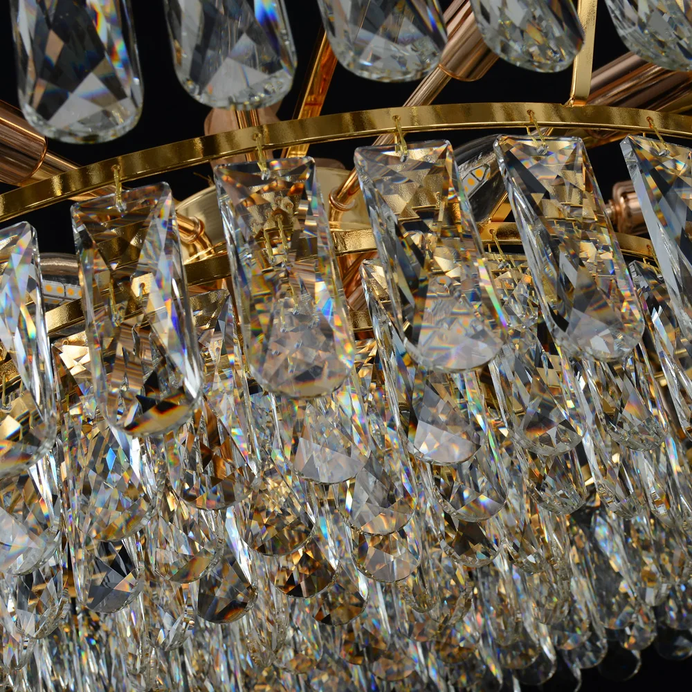 Поставка от поставщика, Современная Высококачественная светодиодная элегантная хрустальная лампа, роскошная хрустальная люстра для гостиной