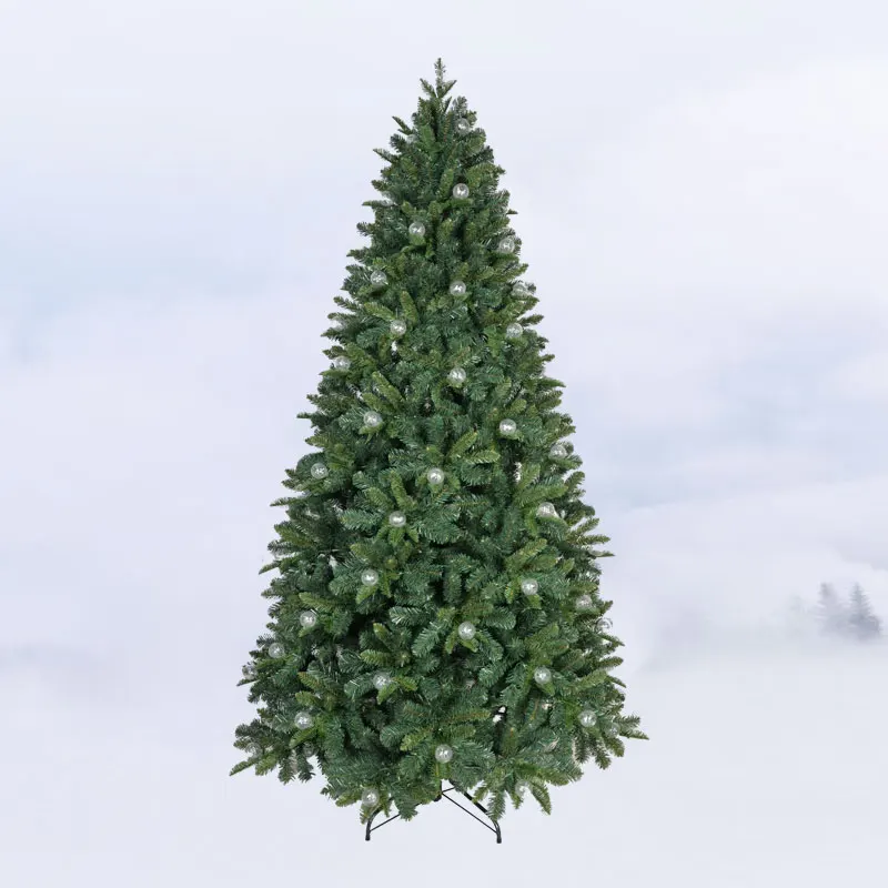Outdoor Giant Green White Christmas Tree Pre Lit Artificial Hanged