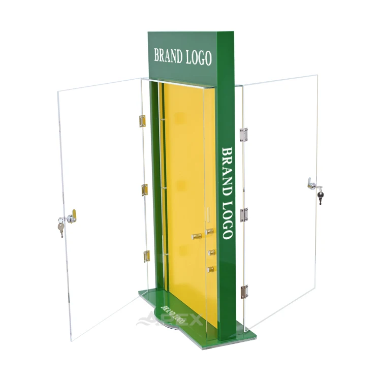 Apex Transparent Acrylic Door Rotating Acrylic Knife Display Case For