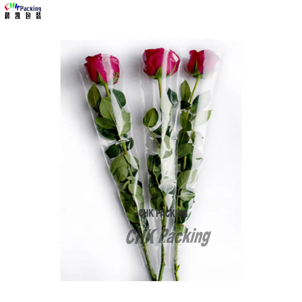 Single Rose Sleeve Bouquet Bags For Flowers Single Floral Packaging Bag  Single Flower Wrapping Paper Clear Flower Bouquet Sleeves For Mother's Day