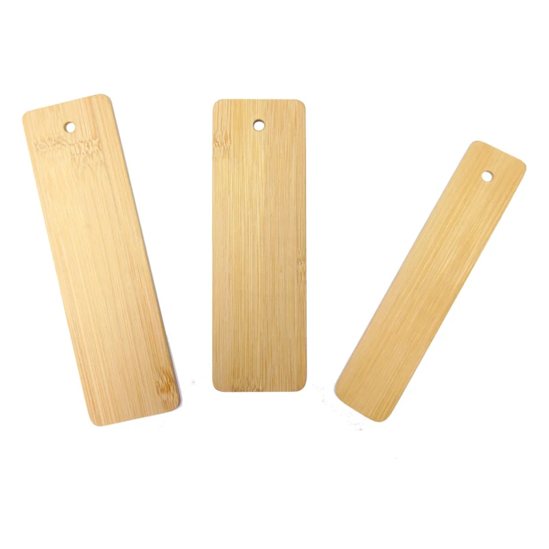 Деревянные бамбуковые пустые закладки DIY живопись деревянные натуральные необработанные
