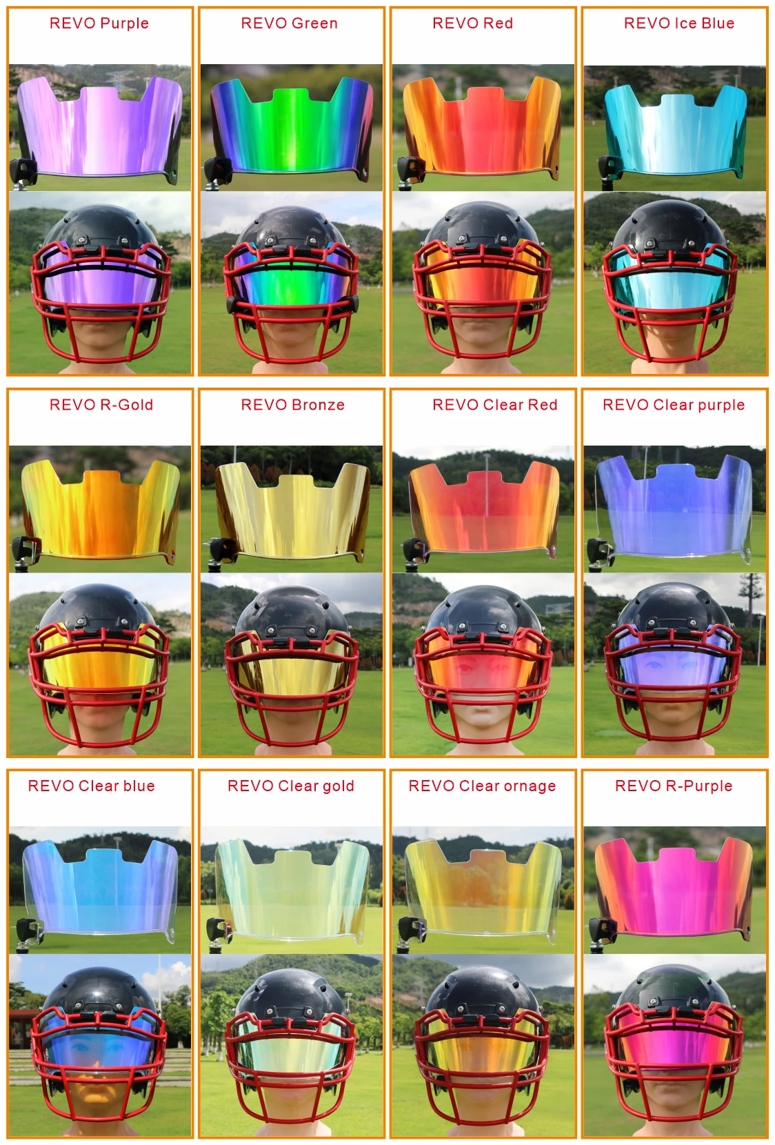 football visors with designs