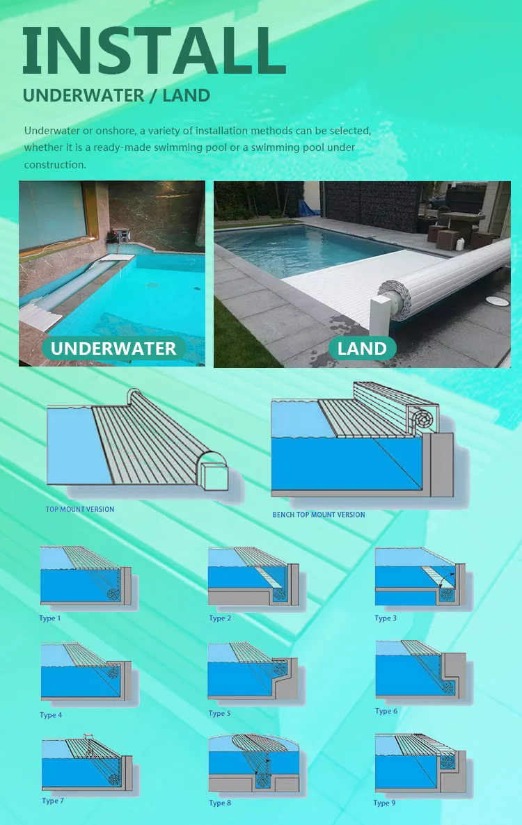 Manufacturer Supply Hard Above Ground Sliding Deck Pool Cover Automatic