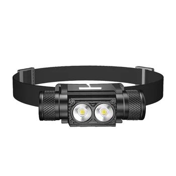 New Generation Strong waterproof rechargeable headlamp High brightness dual lights Large capacity battery led Head Flashlight