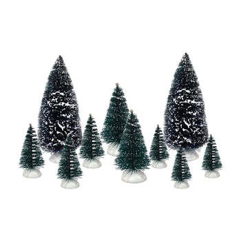 Resin Christmas Trees Set for Christmas Village Perfect Addition to Your Christmas Indoor Decorations Holiday Collections