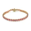 Pulsera de piedras preciosas de oro de 10 quilates.