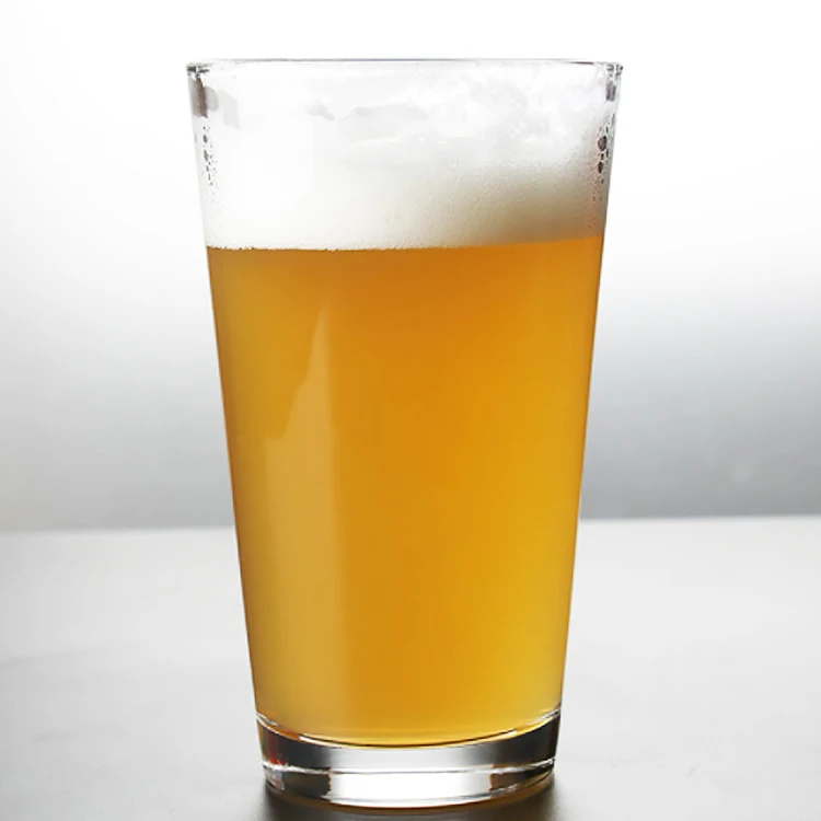 jinbaijia Factory Custom Logo Sublimation Etched Frosted Creative 16oz 473ml Beer Stein Classic Reusable Mutil Colored Pint Beer Glass