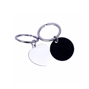 Custom  Rings Jewelry Key Chains Promotional Gift Metal Keychains Double Side Blank Metal Keychains
