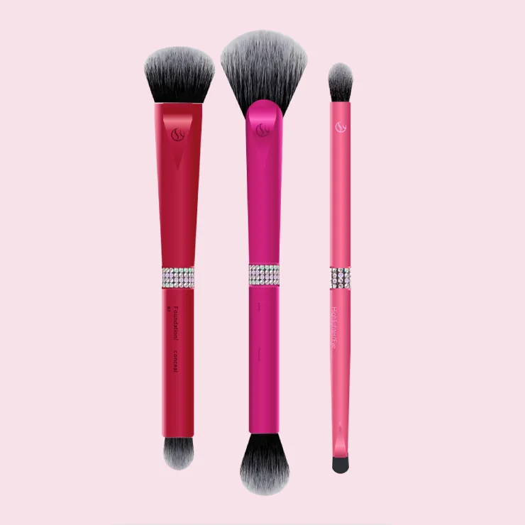 2023 New Arrival Fashion Beauty Tools Double End Makeup Brushes Synthetic Hair Cosmetic Brush Eye Makeup Brush Set