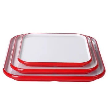 Factory direct sales of 100% safe and healthy melamine tableware Nordic plate set steak square plate restaurant plate