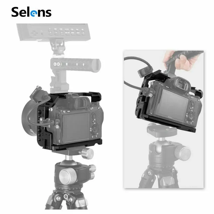 Selens Video Camera Cage Protective Case Stabilizers for SONY A7M3 A7R3 A7III M3 Mount Vlog Cage Support