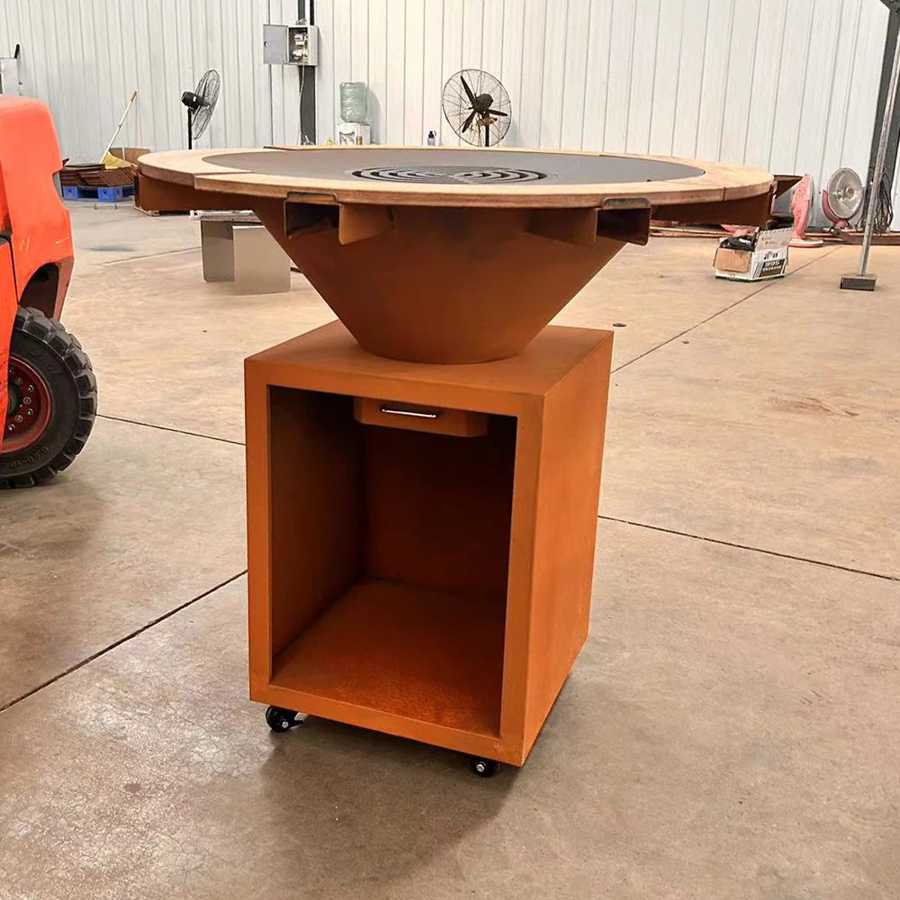corten steel bbq grill