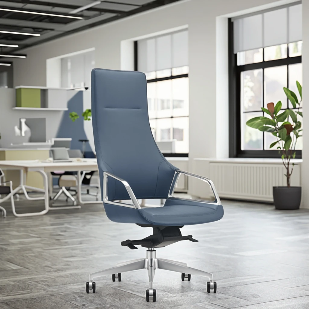 Self-Balancing Modern Leather Executive Office Chair with Automatic Tilt Adjustable Height Steel Base Professional Ergonomics 6
