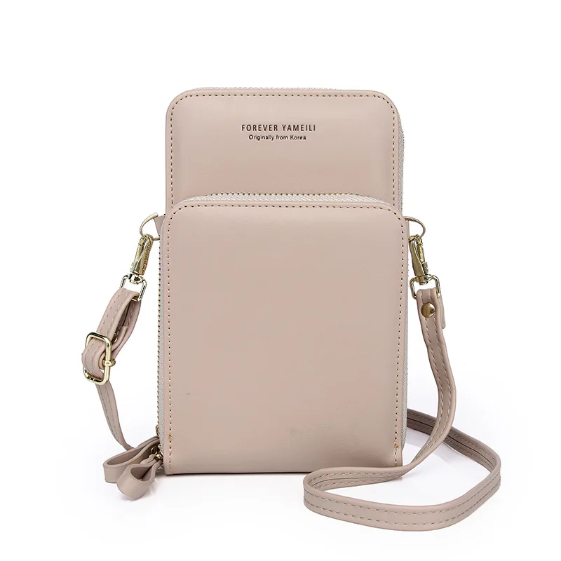 Simple Multi-Color Mobile Phone Messenger Bag Mini Waxed Real Leather  Shoulder Crossbody Bag with Chamomile Metal Logo Design RS-Lf-6656-1# -  China Wallet Sling Bag and Wallets and Bags price