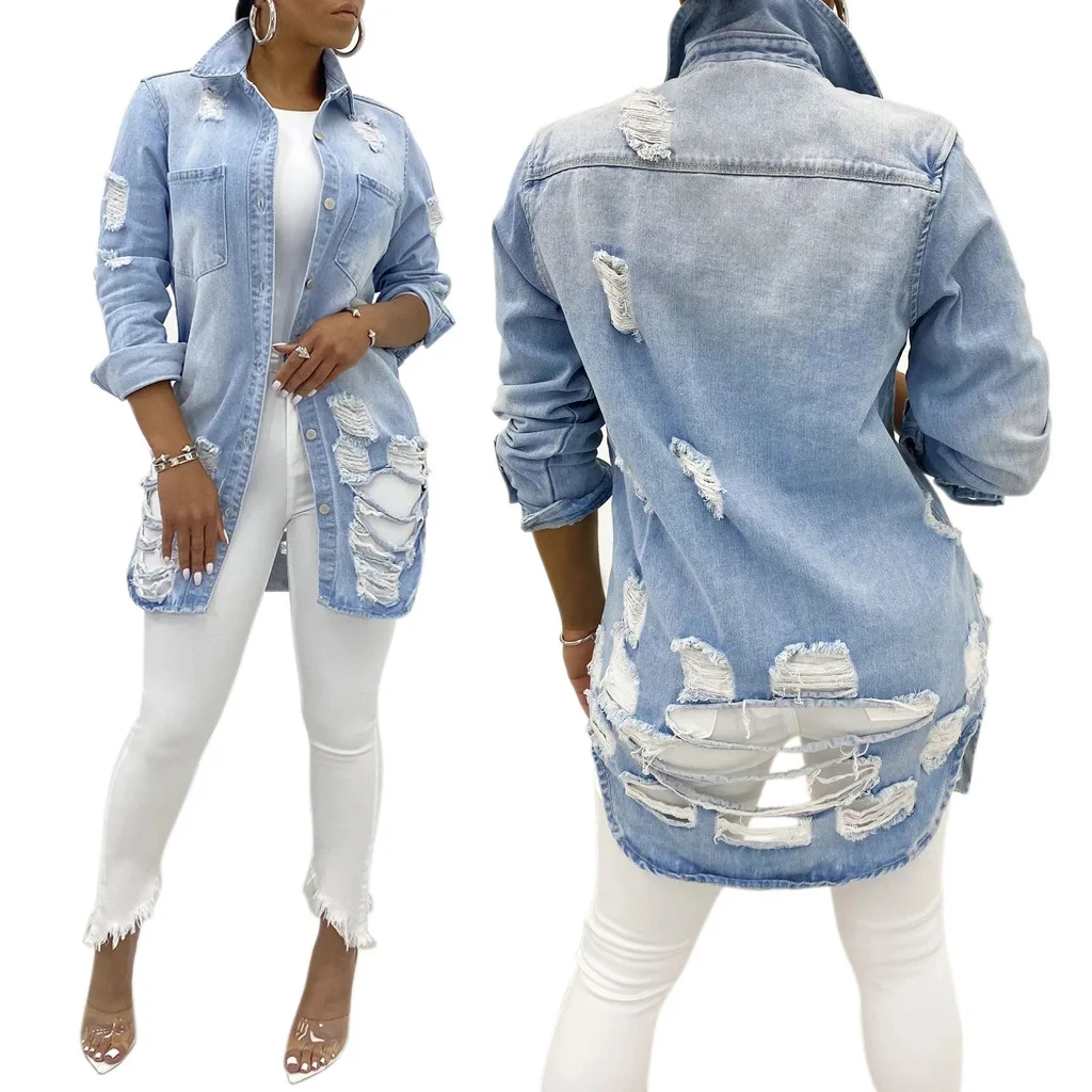 Thin Ladies Denim Jacket Jacket 