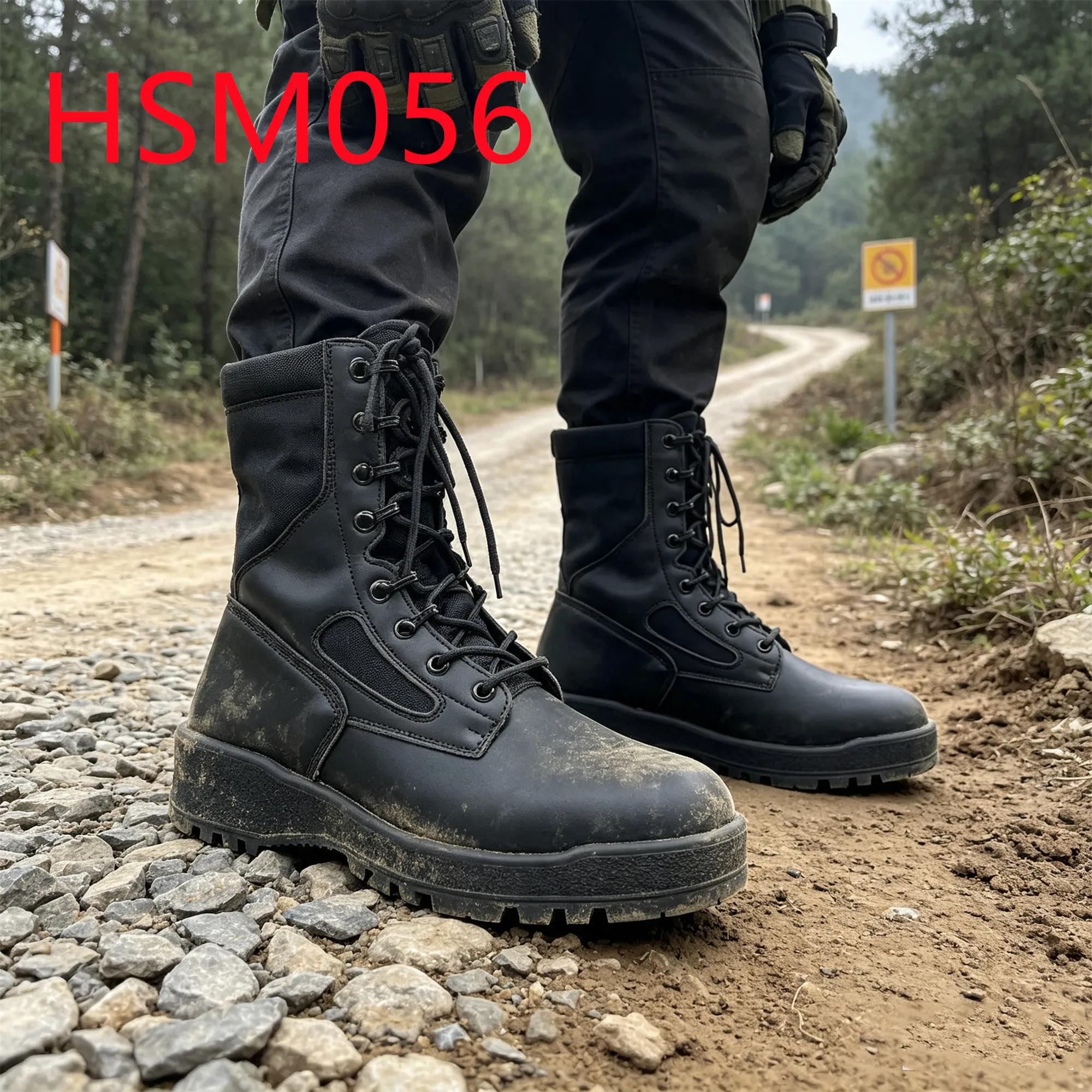 HY,Forest Survey Water Repellent Nylon Fabric Hua Singh Combat Boots 75 Country Popular Anti-impact Sole 8''Tactical BootsHSM056