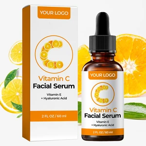 Vitamin C & Hyaluronic Acid Brightening Serum Antioxidant Hydration Skin Repair Glow Booster Anti-Aging Facial Treatment