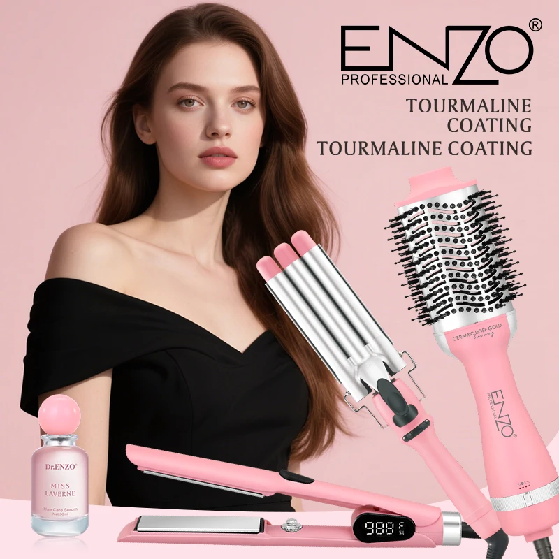ENZO EN-5611 4 in 1 Salon Hair Dryer and Straightener Set