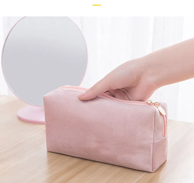 Free Sample Novation Multi Color Luxury Velvet Makeup Bag Pouch With ...