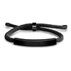 Bracelet corde noire-noir