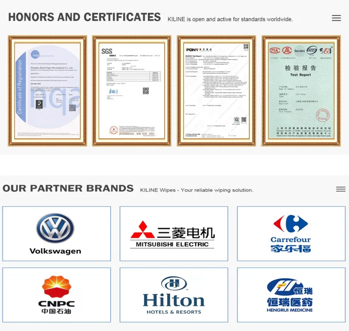 Eco-Friendly 80-89gsm Industrial Wipes and Oil Absorbent Wipe Cloth with 750sheets/Roll Packing