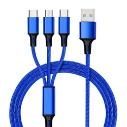 Высококачественный заводской кабель для передачи данных type-c, кабель для мобильного телефона 3 в 1, зарядный кабель