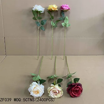China wholesale artificial rose flower single for event decorations