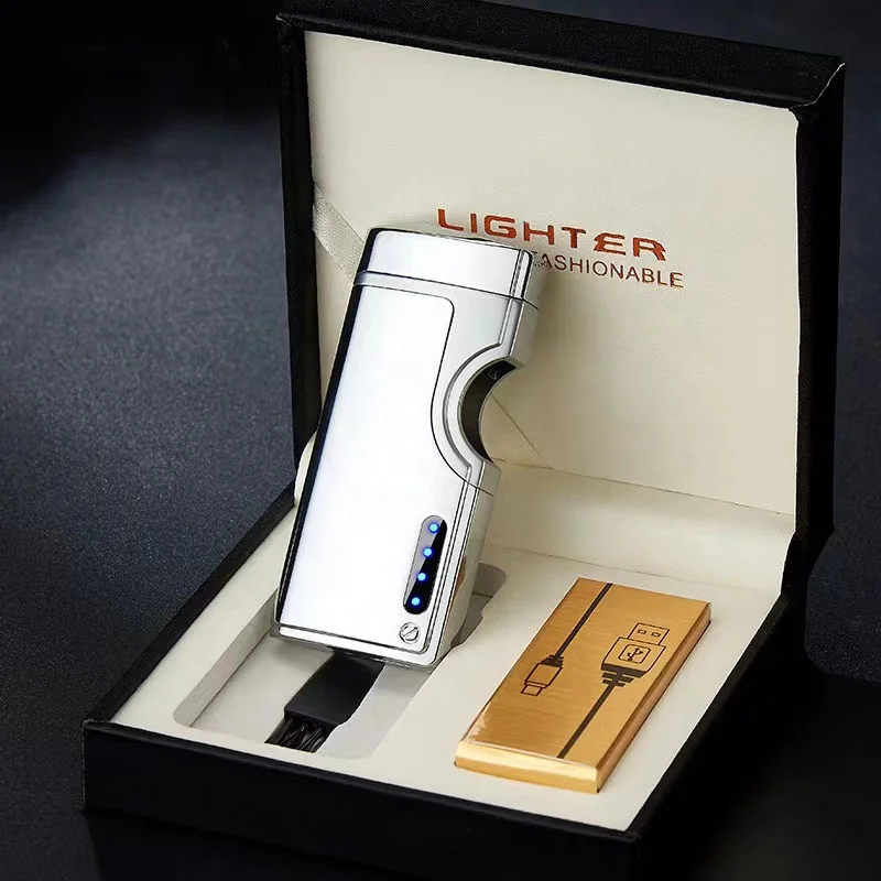 Jiaxin популярная инфракрасная Лазерная Индукционная сенсорная USB Зажигалка с двойной дугой дуговая электрическая плазменная зажигалка выемкой