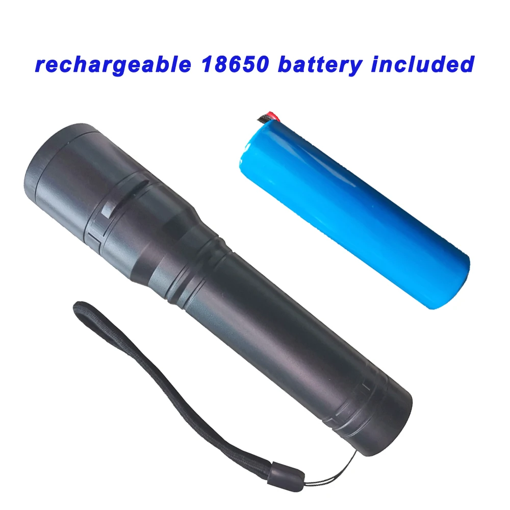Portable Rechargeable LED Logo Projector Laser Light EDC Flashlight Customized Logo Camp Torch with USB Charging