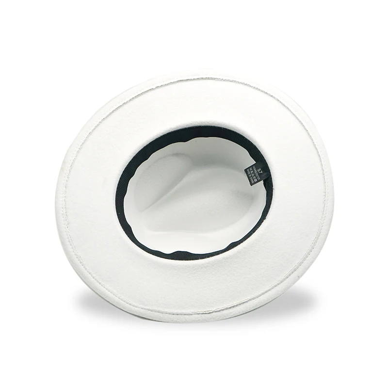 Шляпа фетровая Женская в британском стиле шляпа с широкими полями винтажная Панама для церкви головной убор плоским козырьком белого цвета осени и