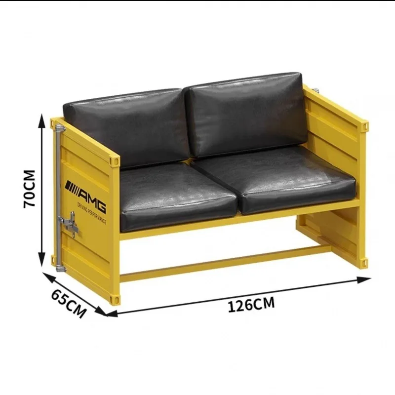 Industrial Style Table and Chair Combination Western Customized LOGO bar Shop Coffee Shop Iron Art Card Seat Sand
