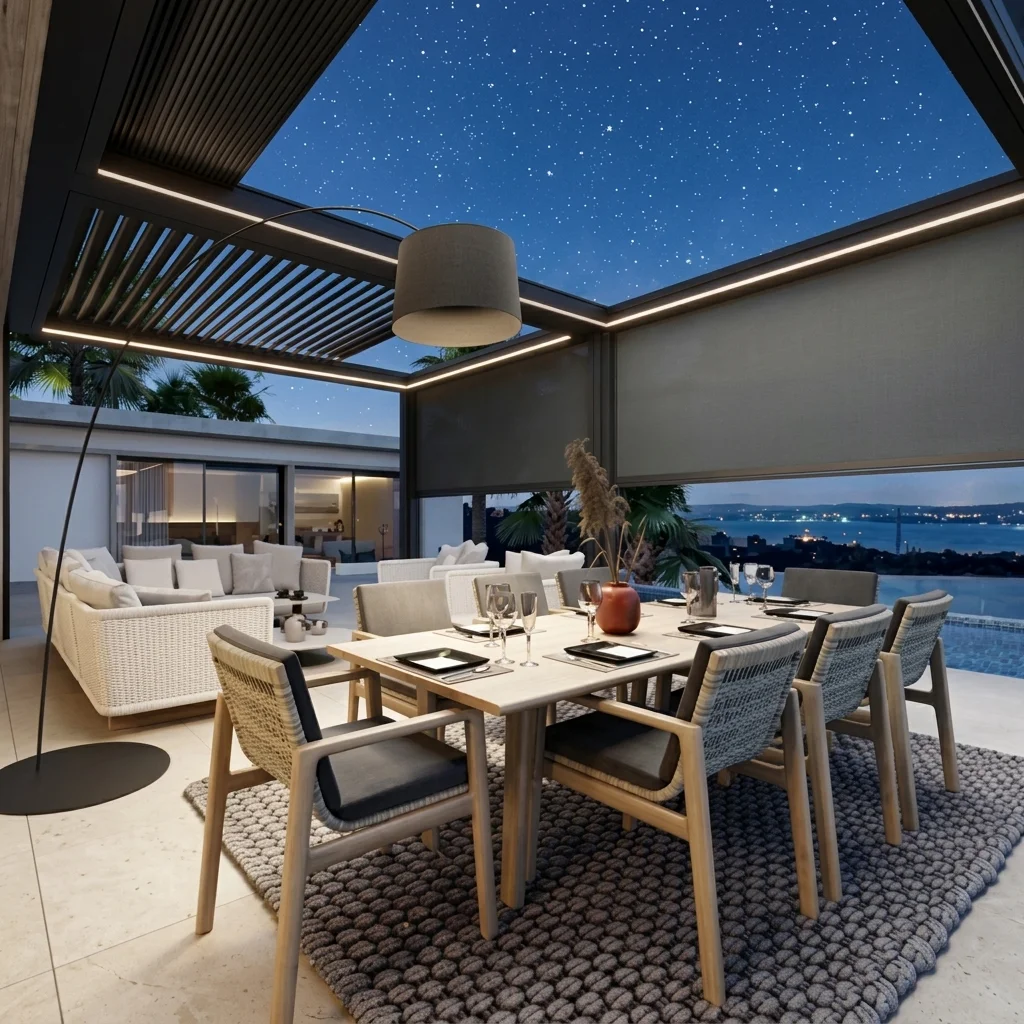 Retractable Aluminum Pergola
