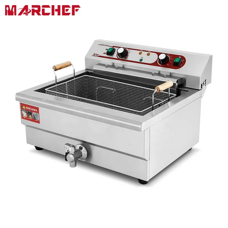 Глубокая фритюрница из нержавеющей стали, 14 л, сертификация CE