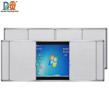 Interactive Digital Whiteboard Push-Pull Blackboard Aluminum Alloy Frame Sliding Classroom Blackboard