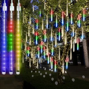 Vertak Hot Sale Outdoor LED Meteor Shower Falling Rain Drop String Light Christmas Decoration Light for Holiday Lighting