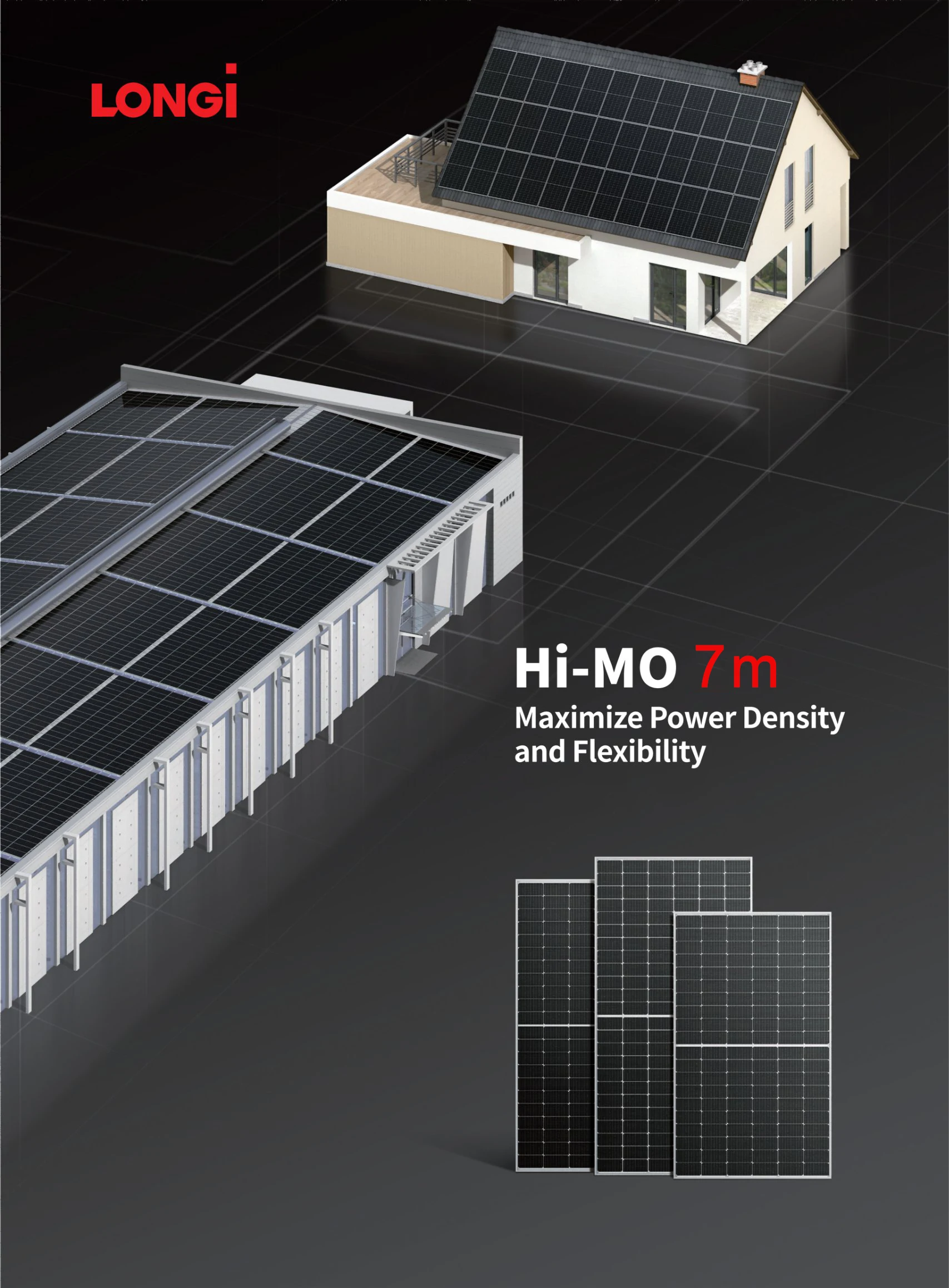 Longi Half Cell Bifacial Dual Glass Solar Panel 560W 570W 580W PV ...