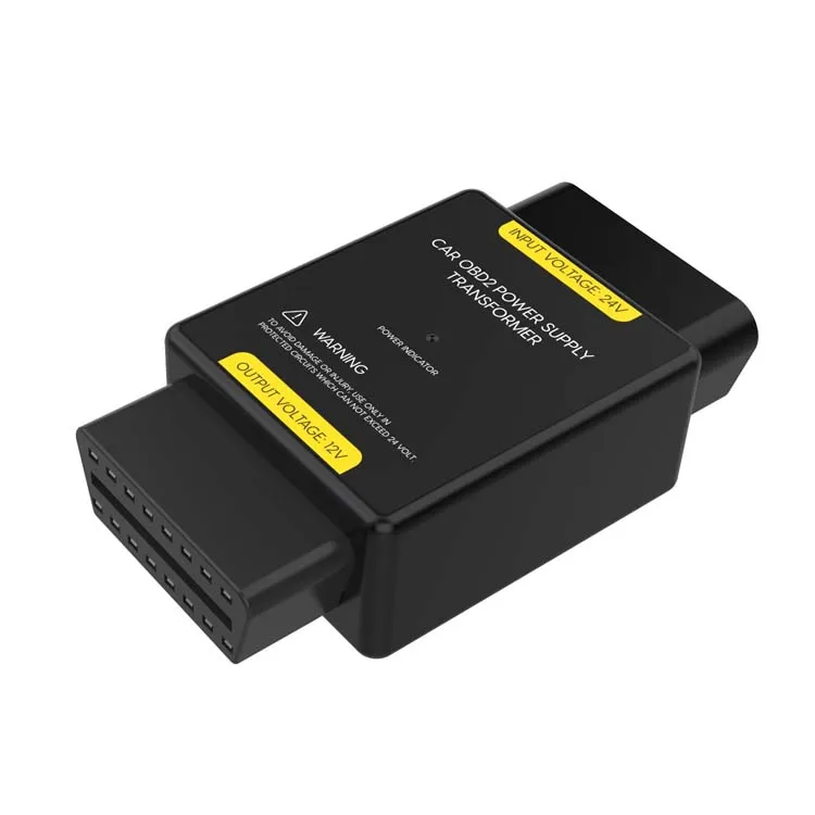 AUTOOL Mini Power Supply Transformer 24V to 12V Converter Car Obd2 ObdII Scanner Diagnostic Tool Connector Adapter
