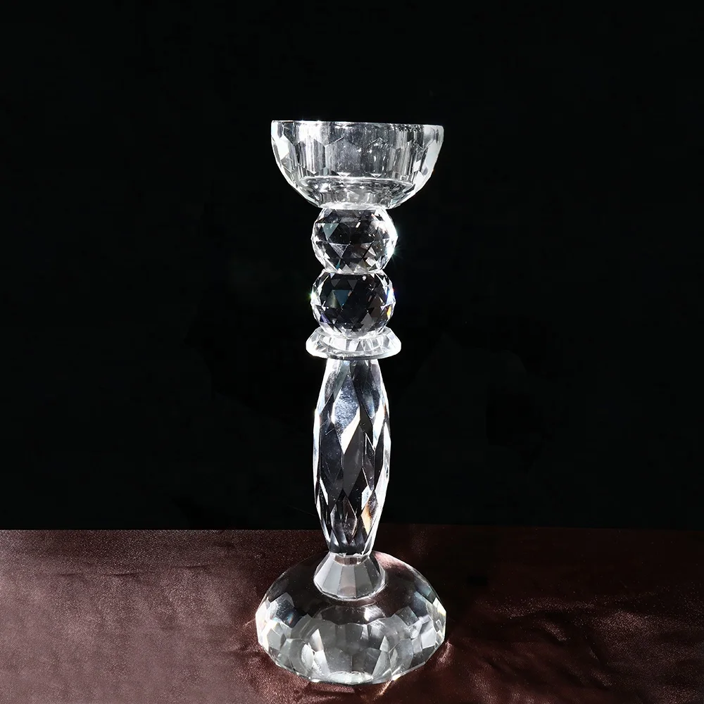 MH-TZ0529 кристально чистый подсвечник стеклянный